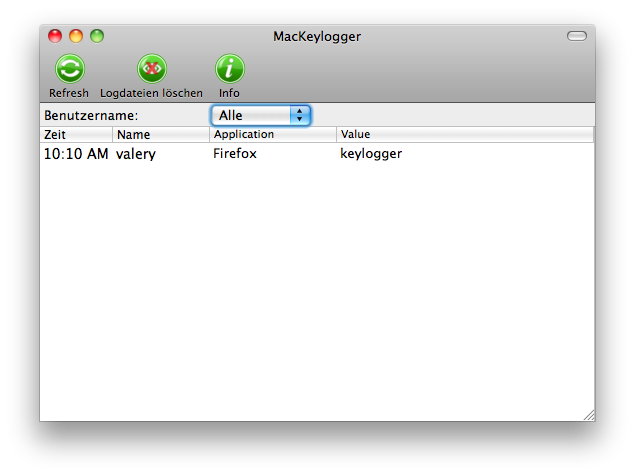 Mac Keylogger Dialogbox